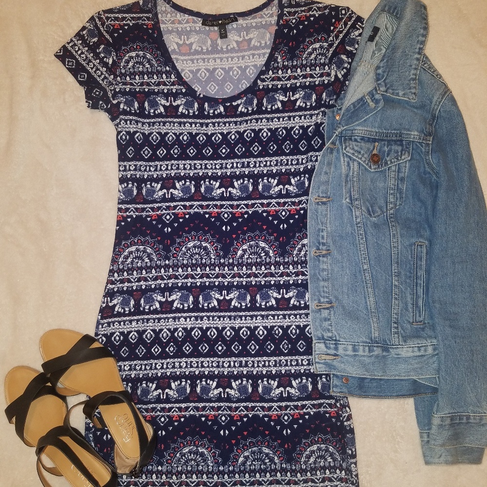Tribal t-shirt dress